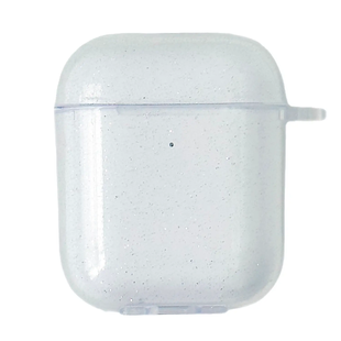 Чохол для AirPods 1/2 з карабіном Прозорий з блискітками 2300-0 фото