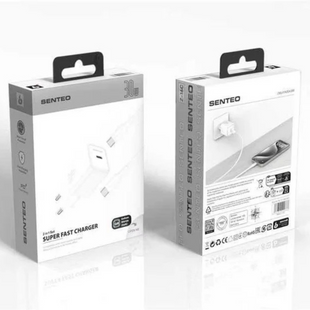 Комплект Senteo Z-16C Set Fast Charger 30W (USB-C + USB-C кабель) White 3175-1 фото