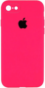 Чохол Silicone Case FULL+camera, SQUARE side iPhone 7, 8, SE 2 Barbie pink 1055-19 фото