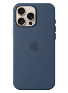 Чохол Silicone Case 1:1 з закритою кнопкою камери для iPhone 16 Pro Max Denim 2753-4 фото