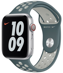 Ремінець Sport Band Nike 38,40,41,42mm(10,11S) Pine green - white 283-23 фото