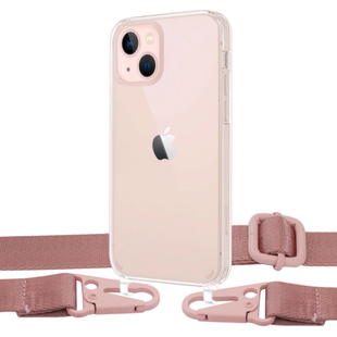 Чохол Armored з ремінцем Crossbody для iPhone 14 Plus Pink 1521-0 фото
