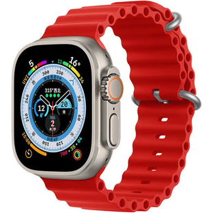 Ремінець Ocean Band 42,44,45,46mm(10,11S),49mm(ultra 1-3S) Red 288-4 фото