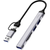 Адаптер WIWU [Wi-HB003] ZOLO 5in1 USB-C/USB3.0 to 2xUSB2.0+USB3.0+SD/MicroSD Gray 4336-0 фото