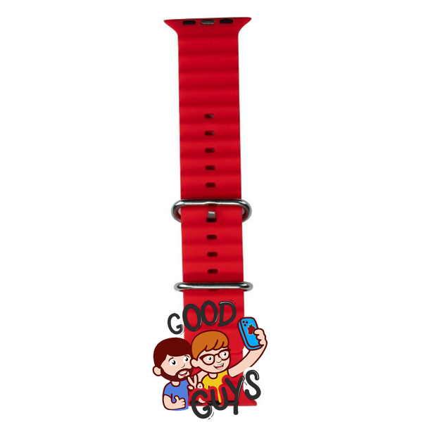 Ремінець Ocean Band 42,44,45,46mm(10,11S),49mm(ultra 1-3S) Red 288-4 фото