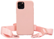 Чохол силіконовий з ремінцем Crossbody для iPhone 12 Pro Max Pink sand 1199-11 фото 1