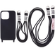 Чохол силіконовий з шнурком Crossbody iPhone 12 Pro Max Black 1540-7 фото 1