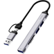 Адаптер WIWU [Wi-HB003] ZOLO 5in1 USB-C/USB3.0 to 2xUSB2.0+USB3.0+SD/MicroSD Gray 4336-0 фото 1