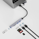Адаптер WIWU [Wi-HB003] ZOLO 5in1 USB-C/USB3.0 to 2xUSB2.0+USB3.0+SD/MicroSD Gray 4336-0 фото 5