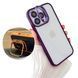 Crystal case Camera stand для iPhone 16 Deep Purple 2709-2 фото 1