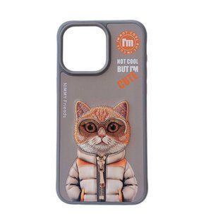 Чохол Nimmy Case AnimalZip для iPhone 14 Pro Gray Cat 2619-4 фото