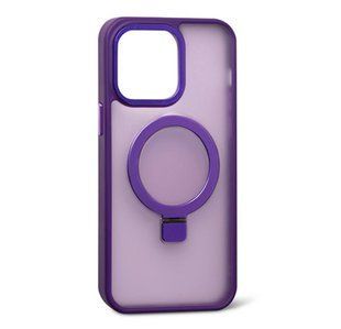 Чохол Crystal Matt з підставкою MagSafe iPhone 16 Deep Purple 2952-5 фото