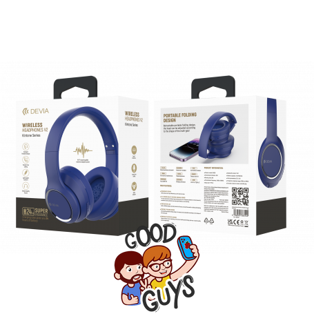 Безпровідні навушники Devia Kinton Series - Wireless Headset V2 - Blue 2291-3 фото
