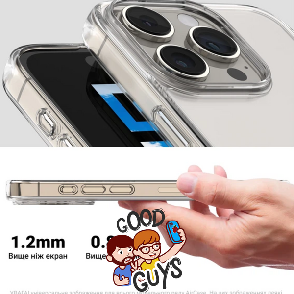Прозорий чохол для iPhone 18 Pro Max (Transparent TPU) Прозорий 4560-0 фото