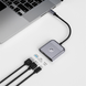 Адаптер Wiwu Wi-HB002 Docking Station 3in1 [USB-C to USB-C + HDMI + USB3.0] Gray 4337-0 фото 3