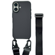 Чохол силіконовий з ремінцем Crossbody для iPhone 17 Black 4251-1 фото 1