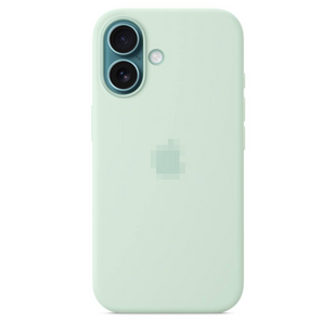 Чохол Silicone Case 1:1 з закритою кнопкою камери для iPhone 16 Plus Aquamarine 2751-8 фото