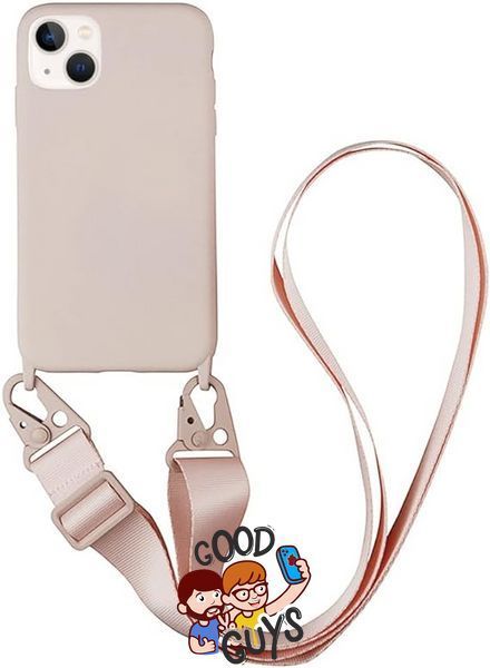 Чохол силіконовий з ремінцем Crossbody для iPhone 17 Pink Sand 4251-2 фото
