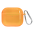 Чохол для AirPods 1,2 Neon case напівпрозорий з карабіном Orange 2363-11 фото