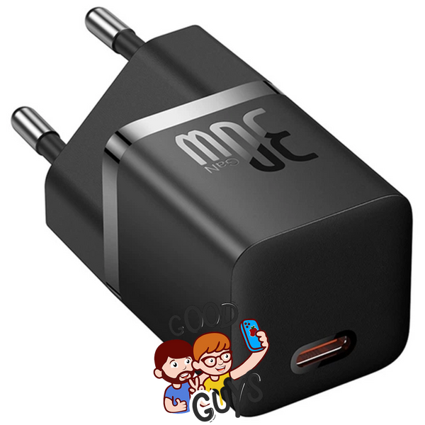 Комплект Baseus [Адаптер Type-C + Кабель Type-C] GaN5 Mini 30W Fast Charger Black 4451-0 фото