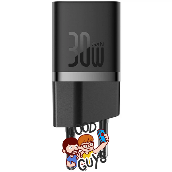 Комплект Baseus [Адаптер Type-C + Кабель Type-C] GaN5 Mini 30W Fast Charger Black 4451-0 фото