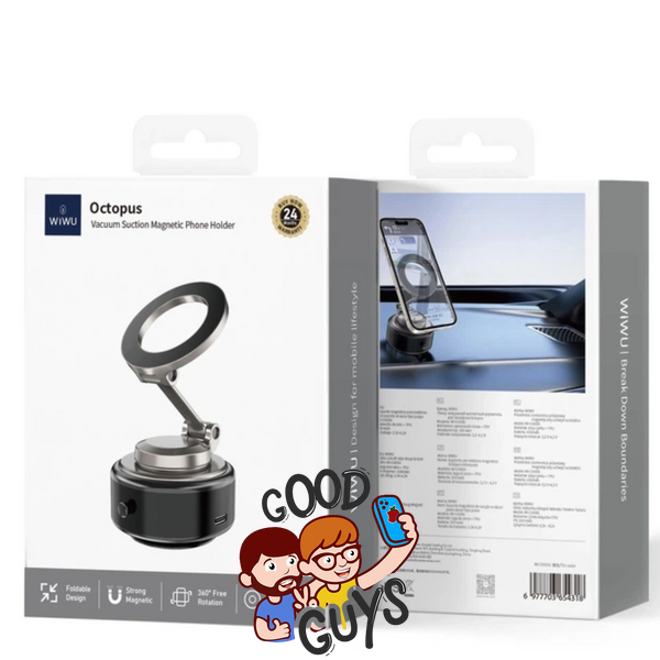 Магнітний автомобільний тримач WIWU Wi-CH056 Octopus Vacuum Suction Black 4513-0 фото