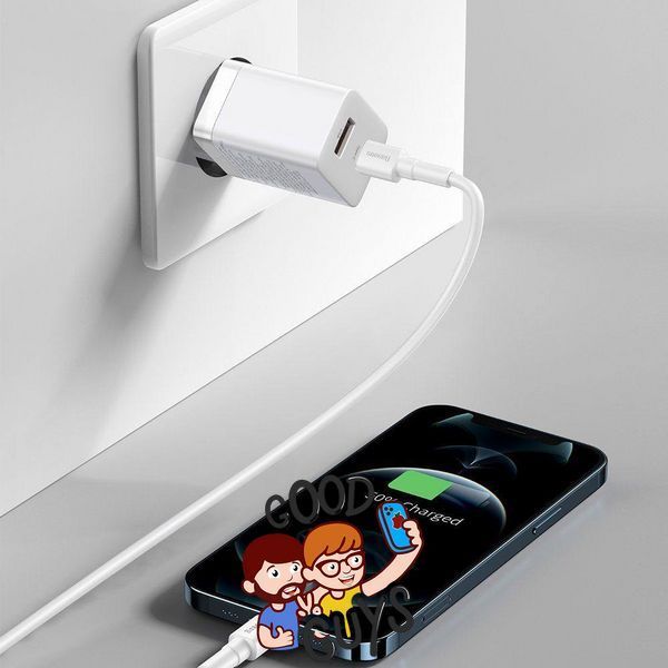Зарядний пристрій BASEUS [USB+USB-C] Super Si Pro Quick Charger 30W 3A White 2778-0 фото