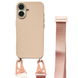 Чохол силіконовий з ремінцем Crossbody для iPhone 17 Pink Sand 4251-2 фото 1