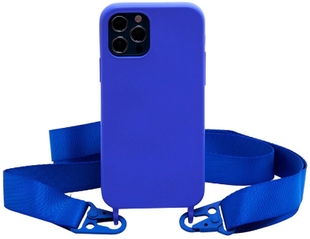 Чохол силіконовий з ремінцем Crossbody для iPhone X,Xs Royal Blue 1193-16 фото