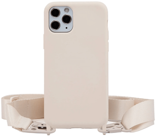 Чохол силіконовий з ремінцем Crossbody для iPhone 13 Pro Max Antique white 1202-13 фото