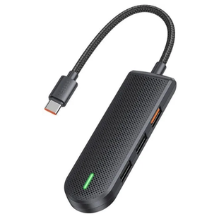 Адаптер Mcdodo [HU -1430] 5in1 , USB-C to 2xUSB3.0+USB2.0+SD/MicroSD Black 4339-0 фото