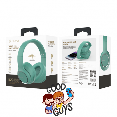 Безпровідні навушники Devia Kinton Series - Wireless Headset V2 - Green 2291-5 фото