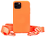 Чохол силіконовий з ремінцем Crossbody для iPhone 7,8,SE 2 Orange 1191-5 фото
