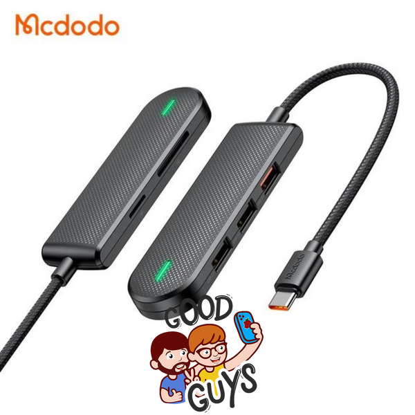 Адаптер Mcdodo [HU -1430] 5in1 , USB-C to 2xUSB3.0+USB2.0+SD/MicroSD Black 4339-0 фото