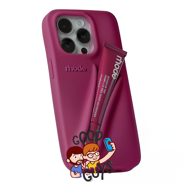 Чохол Lipstick case Rhode з місцем для блиску для iPhone 17 Pro Max Raspberry 4143-3 фото
