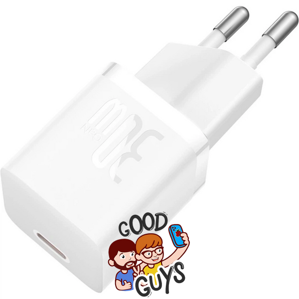 Комплект Baseus [Адаптер Type-C + Кабель Type-C] GaN5 Mini 30W Fast Charger White 4451-1 фото