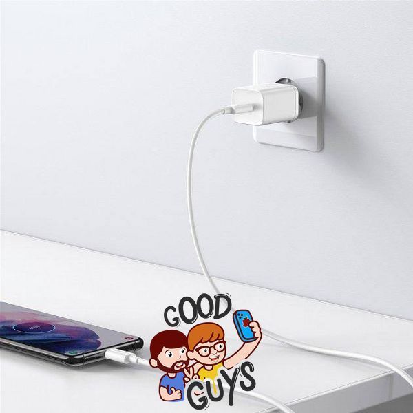 Комплект BASEUS [Адаптер USB-C+Кабель Type-C] Super Si Quick Charge 25W White 2779-0 фото