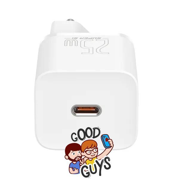 Комплект BASEUS [Адаптер USB-C+Кабель Type-C] Super Si Quick Charge 25W White 2779-0 фото