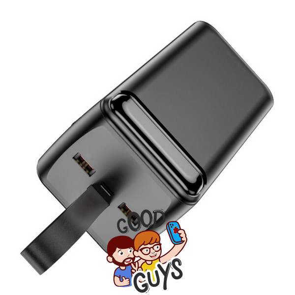 Power Bank Aspor AUTO-ID 50000mAh (4USB/Micro/Lightning/Type-C) з ліхтариком Black 2350-0 фото