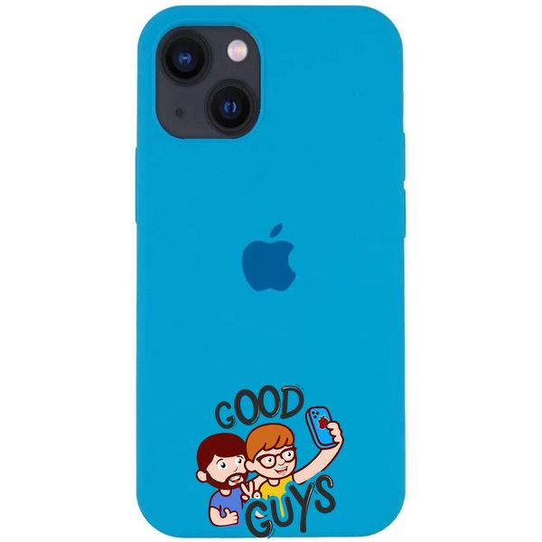 Silicone Case FULL iPhone 14 Blue 127-15 фото