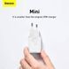 Комплект BASEUS [Адаптер USB-C+Кабель Type-C] Super Si Quick Charge 25W White 2779-0 фото 9
