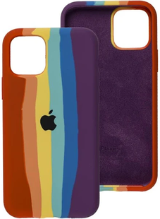 Чохол Rainbow Silicone Case iPhone 11 Red-Purple 1099-1 фото