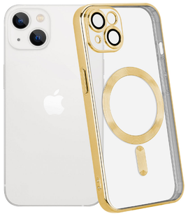 Чохол Shining with MagSafe на iPhone 14 Gold 360-3 фото
