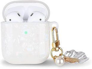 Чохол Jewelry для AirPods 1/2 з карабіном White 2301-1 фото