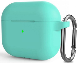 Чохол для AirPods Pro з карабіном Turquoise 267-8 фото