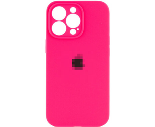 Чохол Silicone case Full + camera iPhone 13 Pro Hot Pink 1067-27 фото