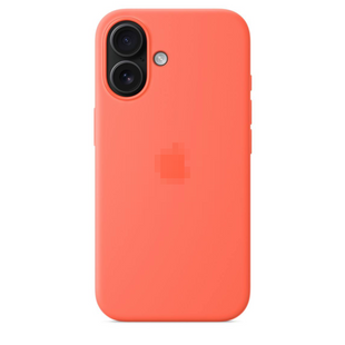 Чохол Silicone Case 1:1 з закритою кнопкою камери для iPhone 16 Plus Tangerine 2751-10 фото