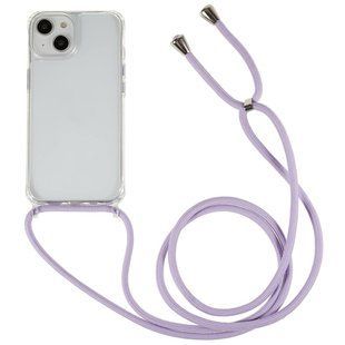 Чохол прозорий протиударний з шнурком iPhone 12,12 Pro Violet 1210-2 фото