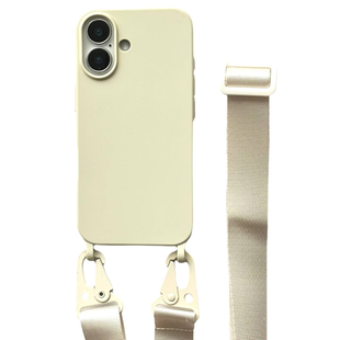 Чохол силіконовий з ремінцем Crossbody для iPhone 17 Antique White 4251-4 фото
