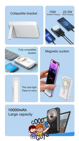 Павер банк Aspor A326 10000mah with MagSafe Black 2353-1 фото